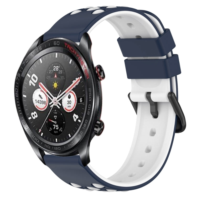 For Honor Watch Dream 22mm Two-Color Porous Silicone Watch Band