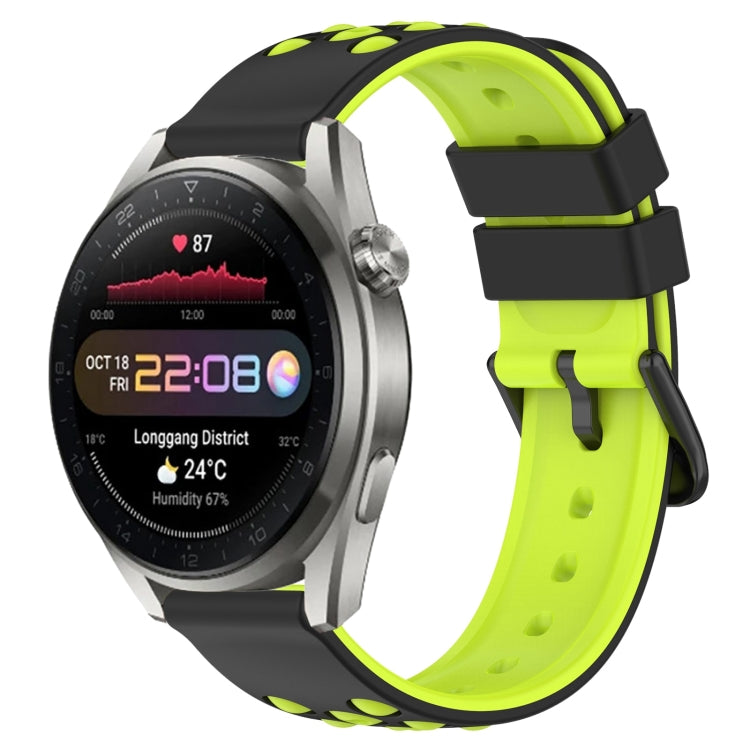 For Huawei Watch 3 Pro New 22mm Two-Color Porous Silicone Watch Band
