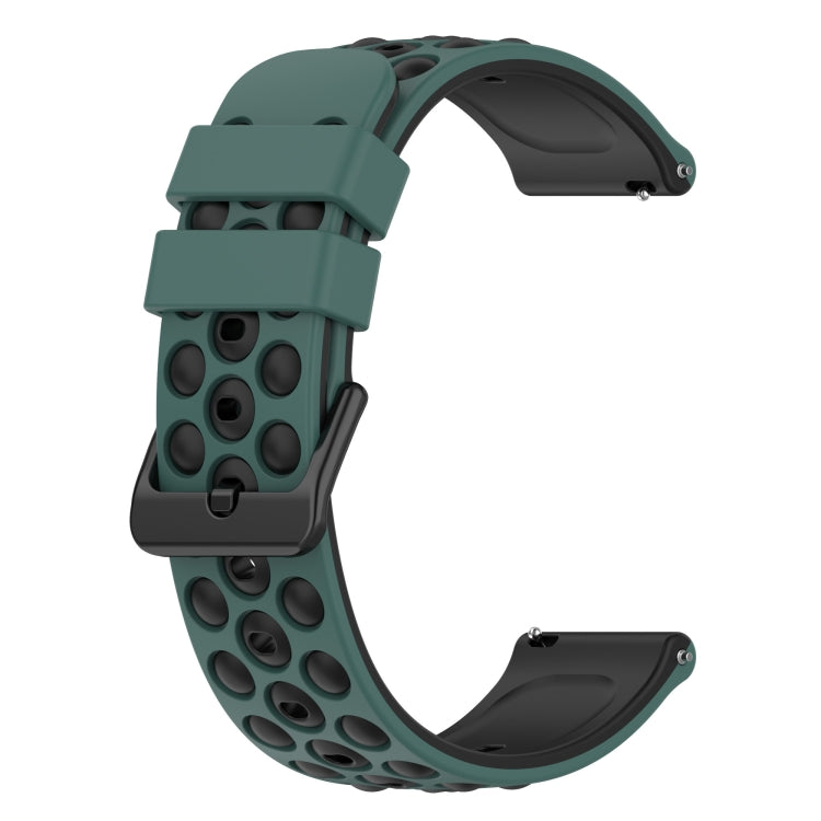 For Amazfit GTR 2e 22mm Two-Color Porous Silicone Watch Band