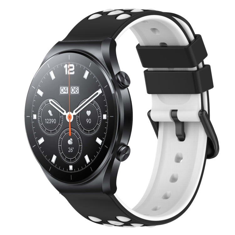 For Xiaomi MI Watch S1 22mm Two-Color Porous Silicone Watch Band