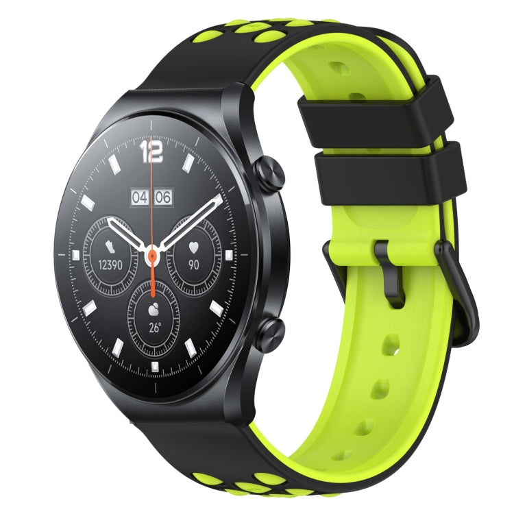 For Xiaomi MI Watch S1 22mm Two-Color Porous Silicone Watch Band