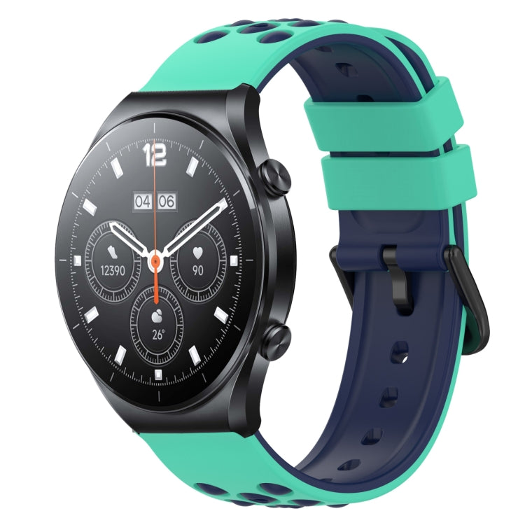 For Xiaomi MI Watch S1 22mm Two-Color Porous Silicone Watch Band