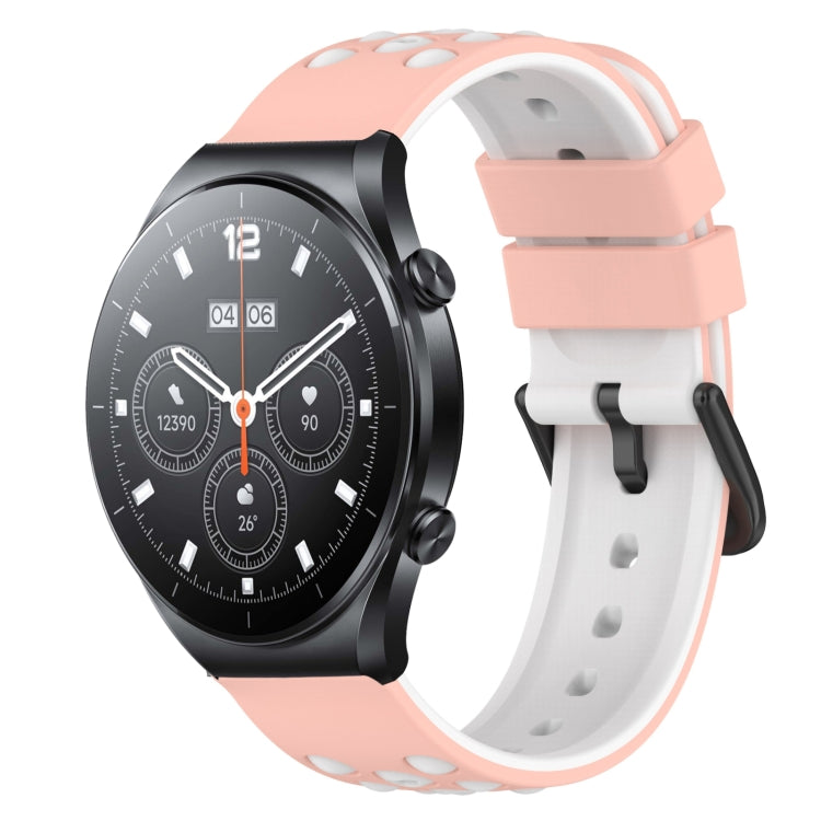 For Xiaomi MI Watch S1 Pro 22mm Two-Color Porous Silicone Watch Band