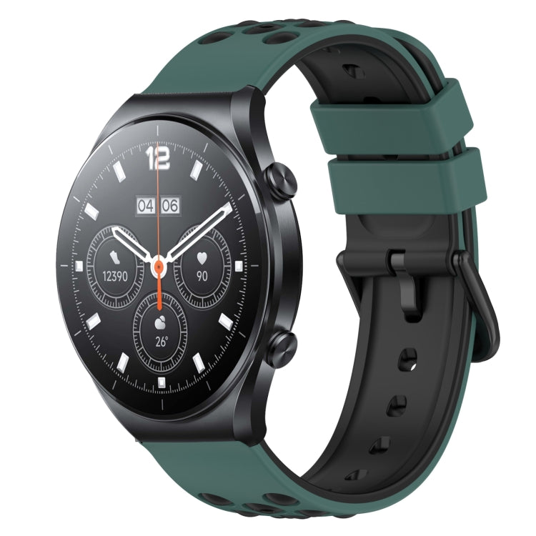 For Xiaomi MI Watch S1 Pro 22mm Two-Color Porous Silicone Watch Band