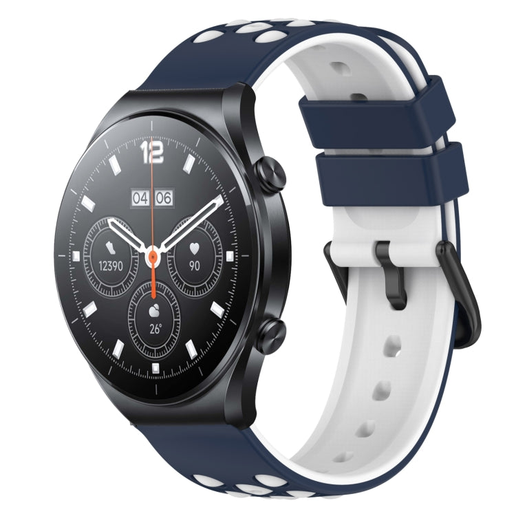 For Xiaomi MI Watch S1 Pro 22mm Two-Color Porous Silicone Watch Band