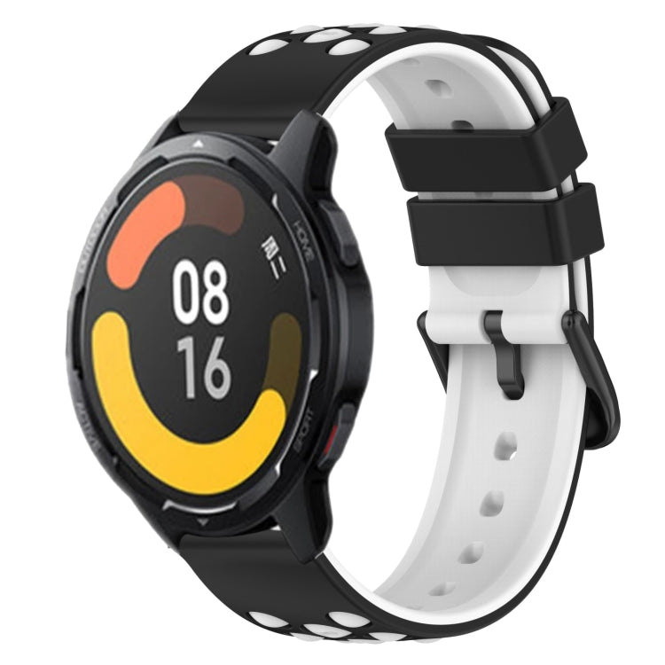 For Xiaomi MI Watch Color 2 22mm Two-Color Porous Silicone Watch Band