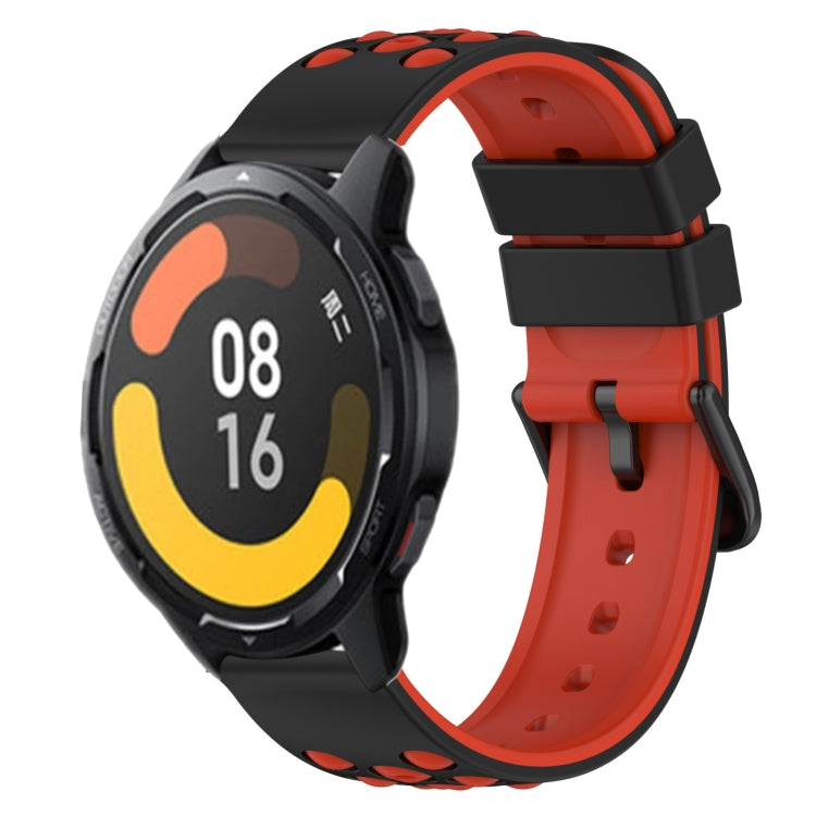 For Xiaomi MI Watch Color 2 22mm Two-Color Porous Silicone Watch Band