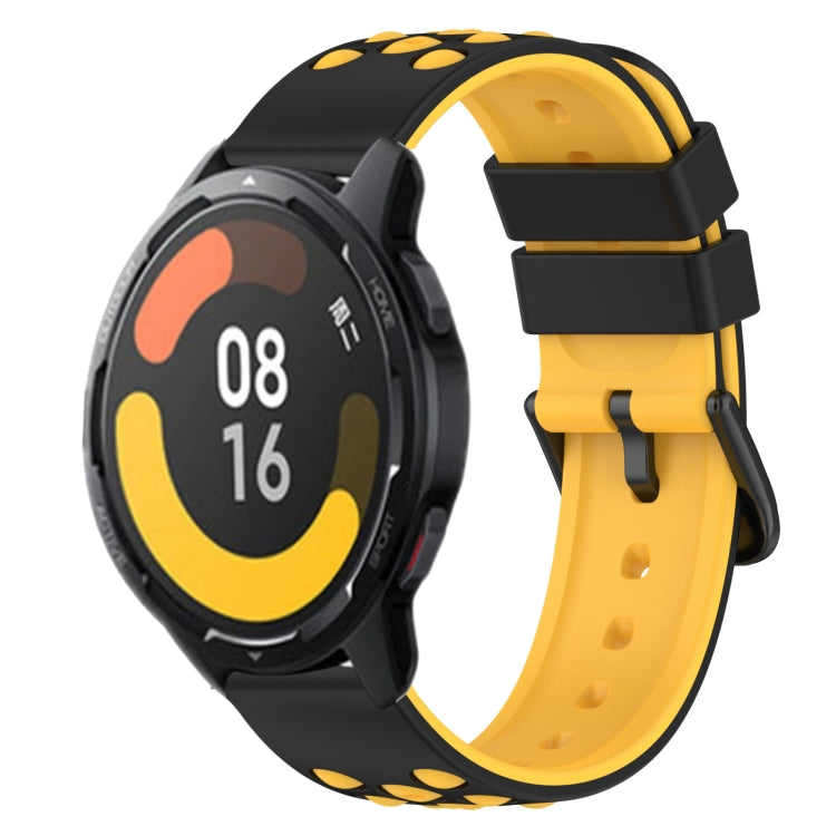 For Xiaomi MI Watch Color 2 22mm Two-Color Porous Silicone Watch Band
