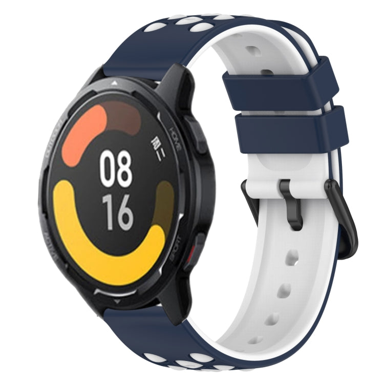 For Xiaomi MI Watch Color 2 22mm Two-Color Porous Silicone Watch Band