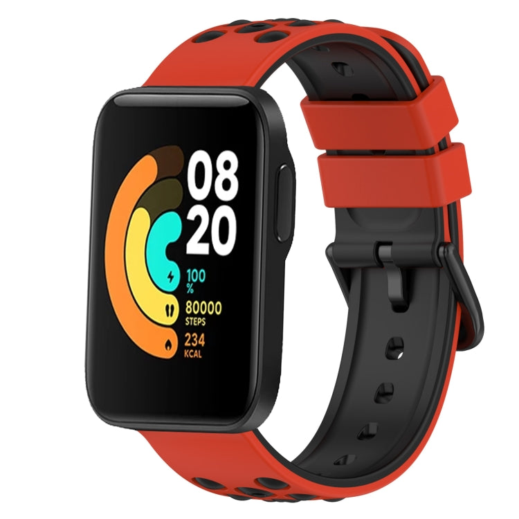 For Xiaomi MI Watch Sport 22mm Two-Color Porous Silicone Watch Band