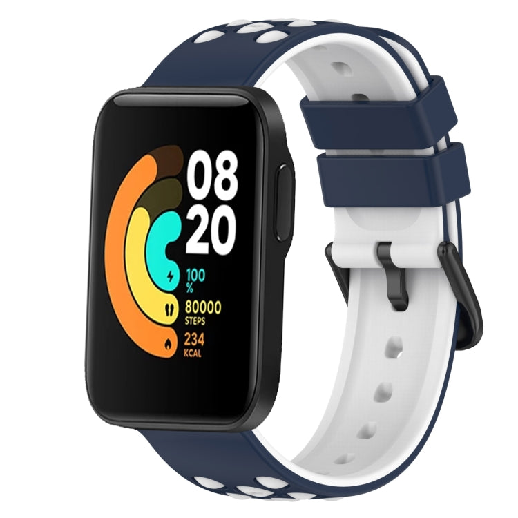 For Xiaomi MI Watch Sport 22mm Two-Color Porous Silicone Watch Band