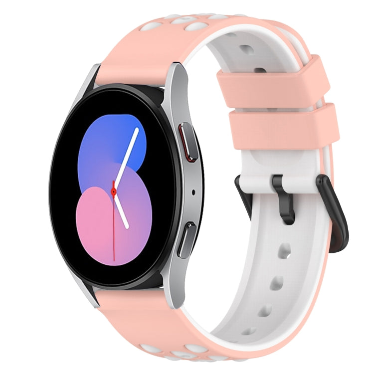For Samsung Galaxy Watch 46mm 22mm Two-Color Porous Silicone Watch Band