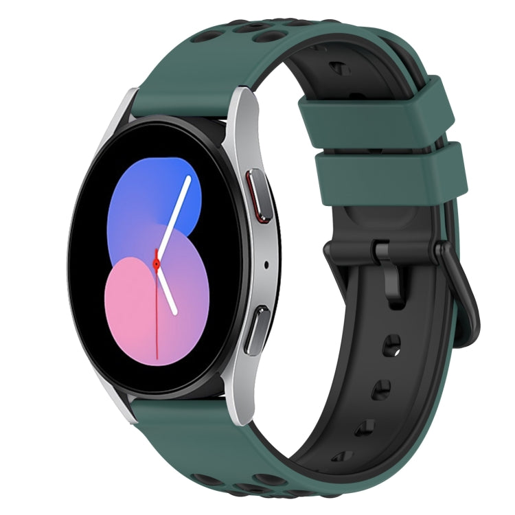 For Samsung Galaxy Watch 46mm 22mm Two-Color Porous Silicone Watch Band