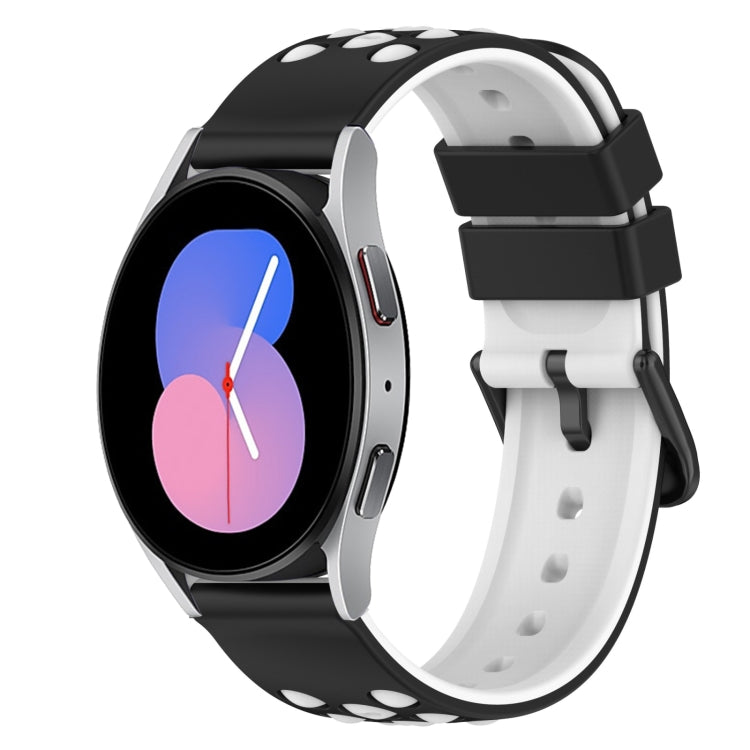 For Samsung Galaxy Watch 46mm 22mm Two-Color Porous Silicone Watch Band