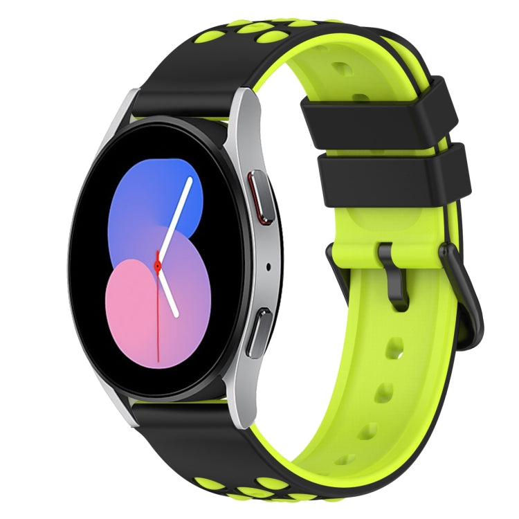For Samsung Galaxy Watch 46mm 22mm Two-Color Porous Silicone Watch Band