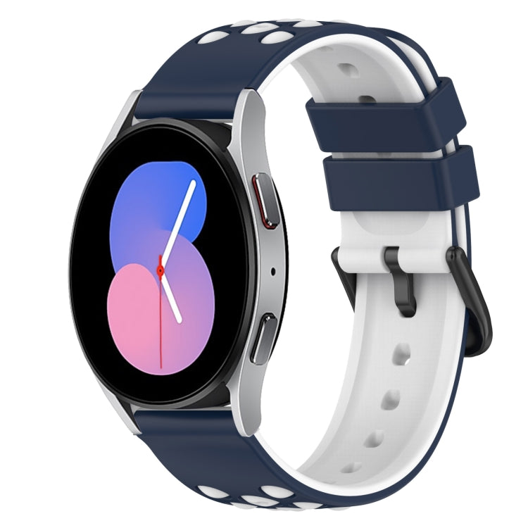 For Samsung Galaxy Watch 46mm 22mm Two-Color Porous Silicone Watch Band