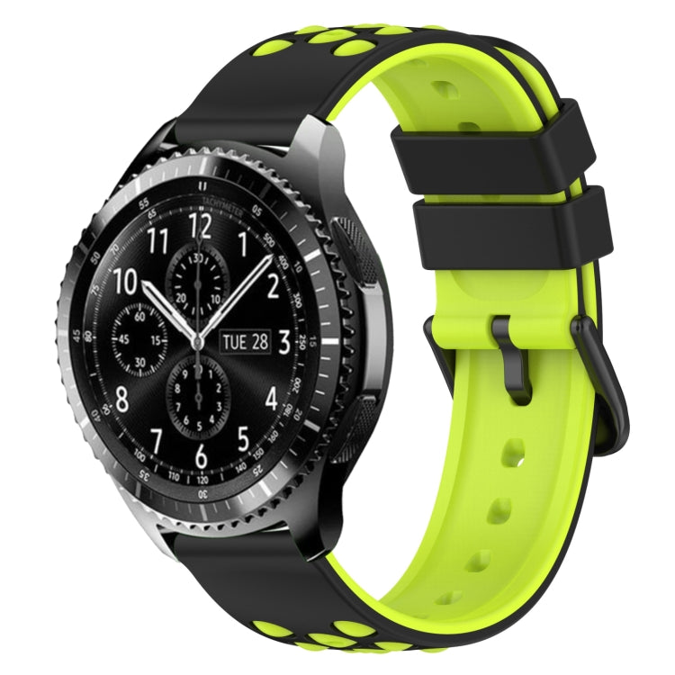 For Samsung Gear S3 Classic 22mm Two-Color Porous Silicone Watch Band