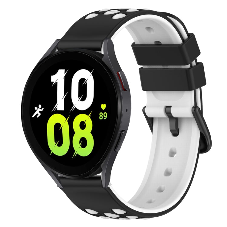 For Samsung Galaxy Watch5 44mm 20mm Two-Color Silicone Watch Band