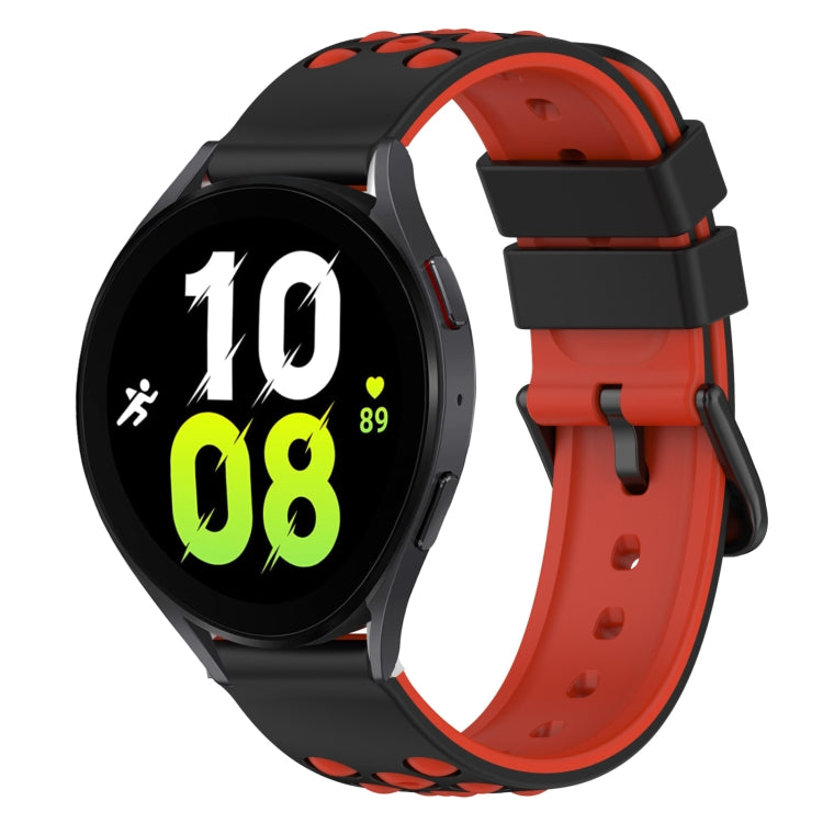 For Samsung Galaxy Watch5 44mm 20mm Two-Color Silicone Watch Band