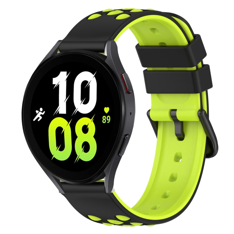 For Samsung Galaxy Watch5 44mm 20mm Two-Color Silicone Watch Band