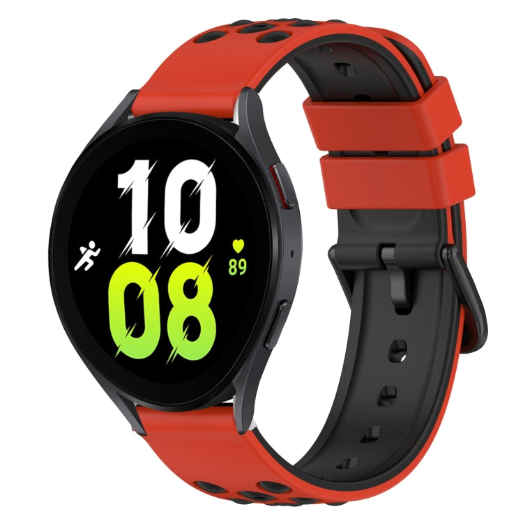 For Samsung Galaxy Watch5 40mm 20mm Two-Color Silicone Watch Band