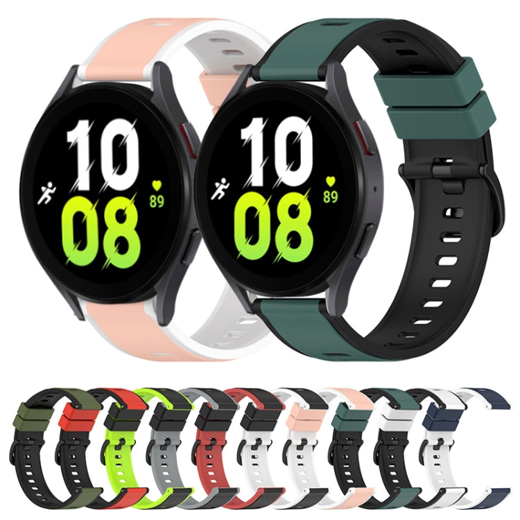 For Samsung Galaxy Watch5 40mm 20mm Two-Color Silicone Watch Band