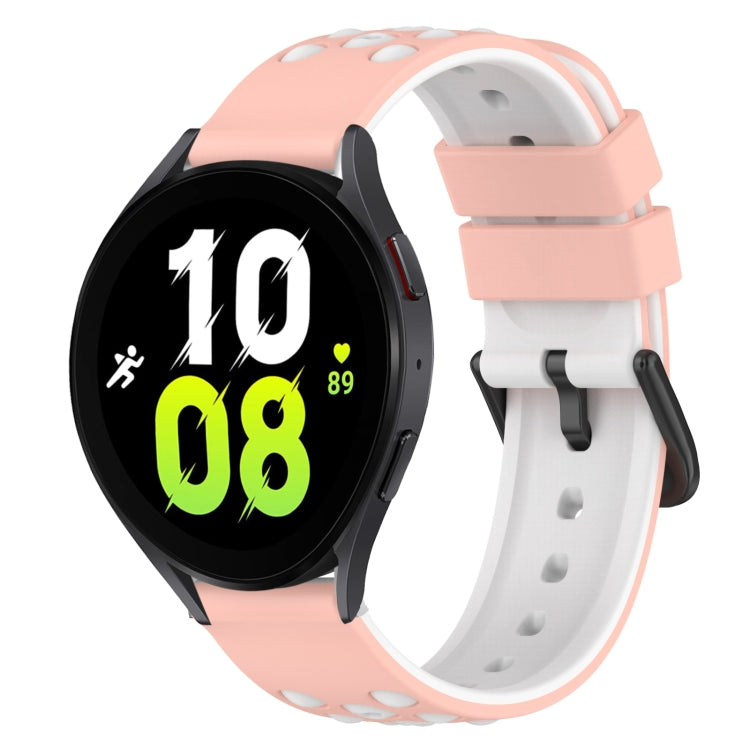 For Samsung Galaxy Watch5 Pro 45mm 20mm Two-Color Silicone Watch Band