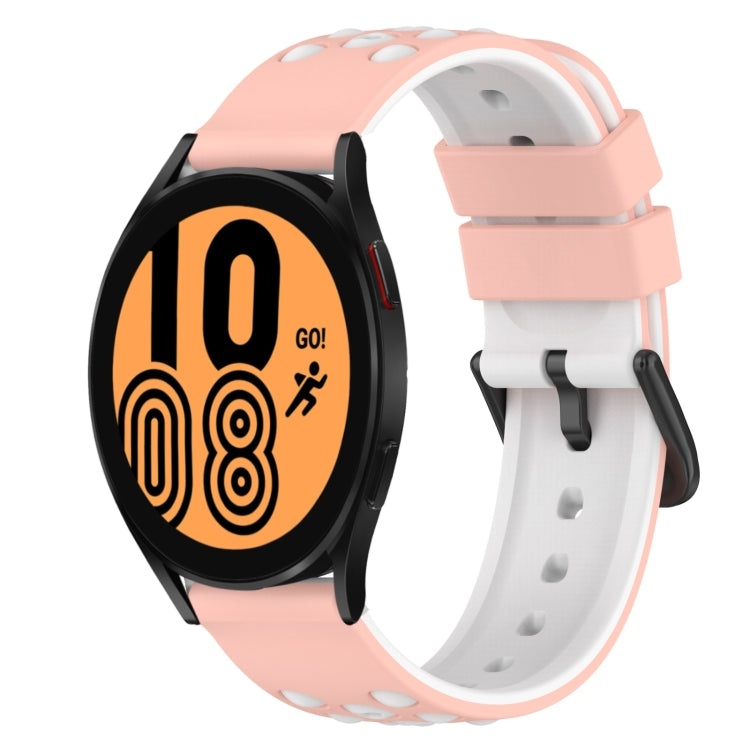 For Samsung Galaxy Watch4 40mm 20mm Two-Color Silicone Watch Band