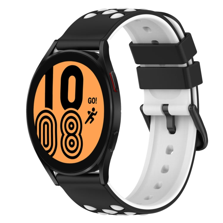 For Samsung Galaxy Watch4 40mm 20mm Two-Color Silicone Watch Band