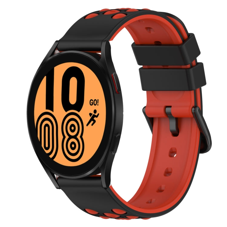 For Samsung Galaxy Watch4 40mm 20mm Two-Color Silicone Watch Band