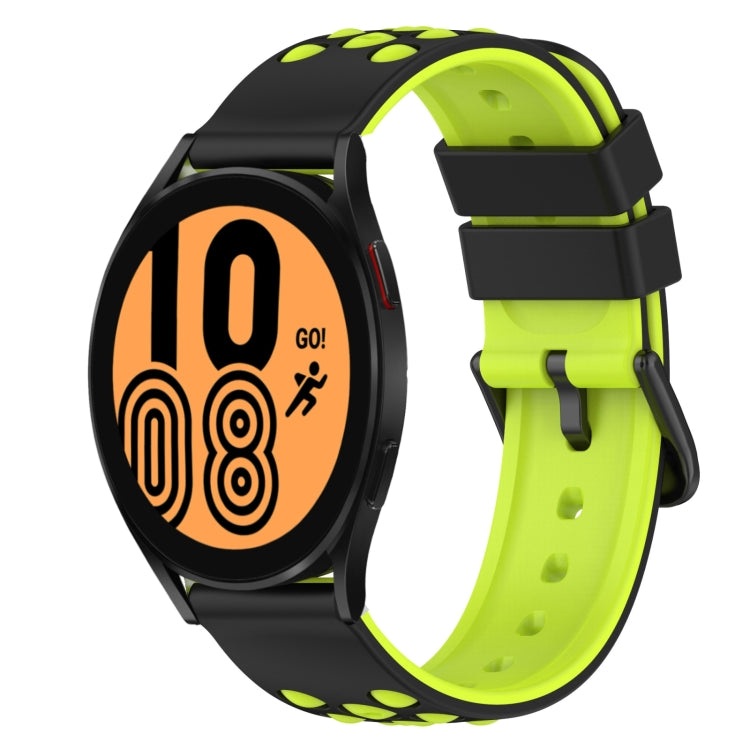 For Samsung Galaxy Watch4 40mm 20mm Two-Color Silicone Watch Band