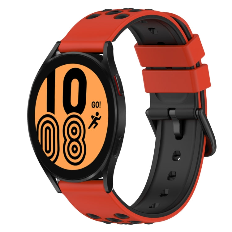 For Samsung Galaxy Watch4 40mm 20mm Two-Color Silicone Watch Band
