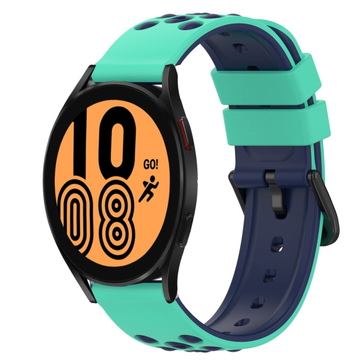 For Samsung Galaxy Watch4 40mm 20mm Two-Color Silicone Watch Band