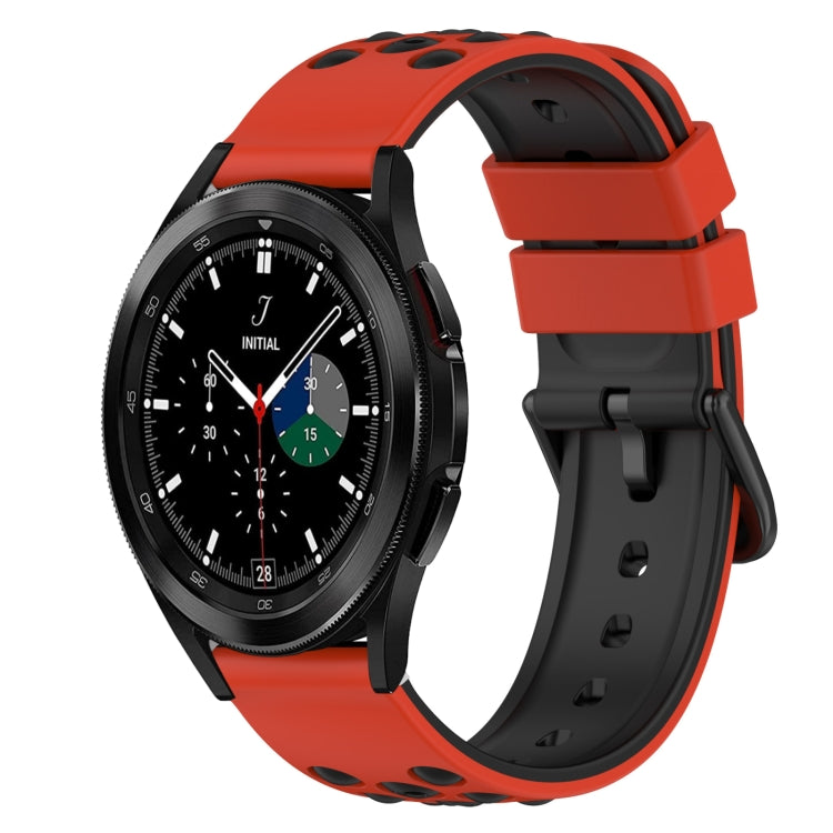 For Samsung  Galaxy Watch4 Classic 42mm 20mm Two-Color Silicone Watch Band