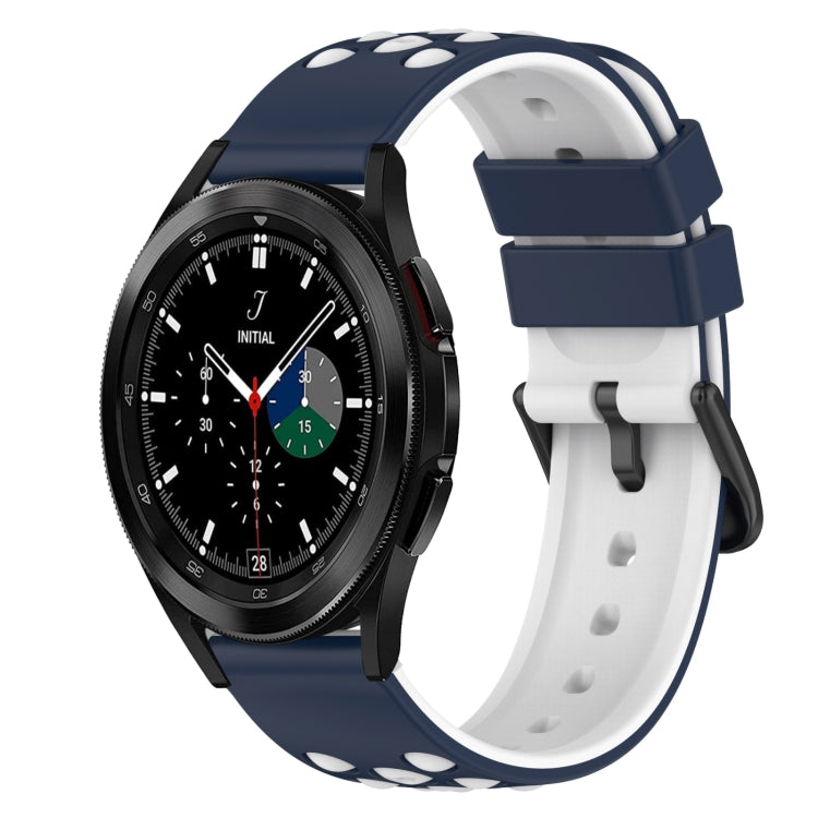 For Samsung  Galaxy Watch4 Classic 42mm 20mm Two-Color Silicone Watch Band