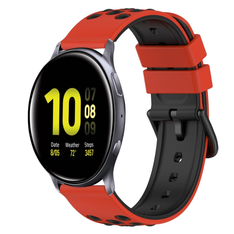 For Samsung Galaxy Watch Active2 40mm 20mm Two-Color Silicone Watch Band