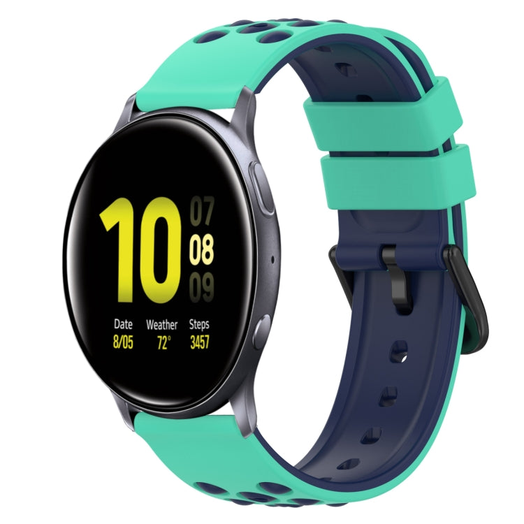 For Samsung Galaxy Watch Active2 40mm 20mm Two-Color Silicone Watch Band