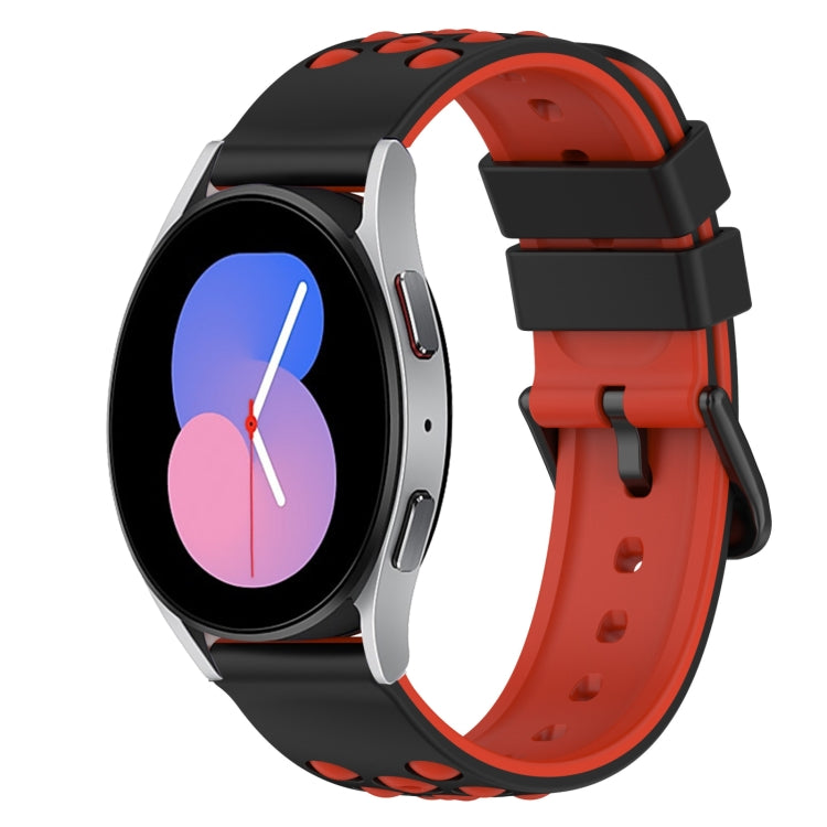 For Samsung Galaxy Watch 42mm 20mm Two-Color Silicone Watch Band