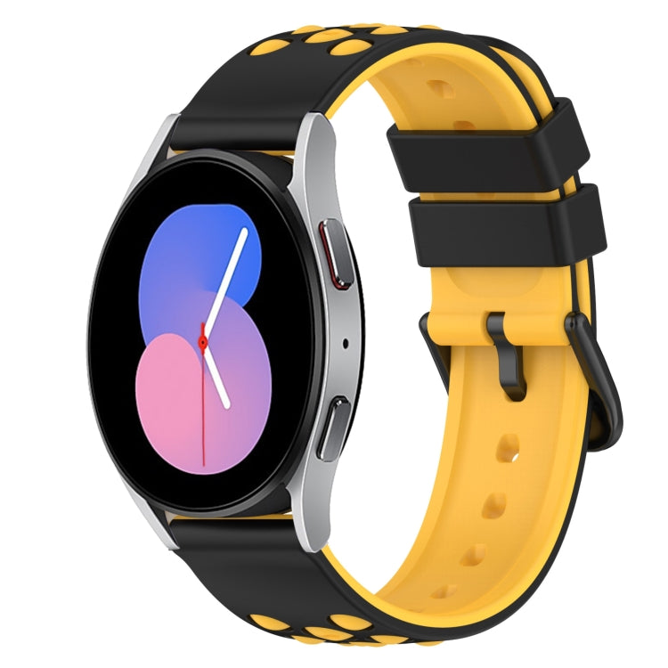 For Samsung Galaxy Watch 42mm 20mm Two-Color Silicone Watch Band