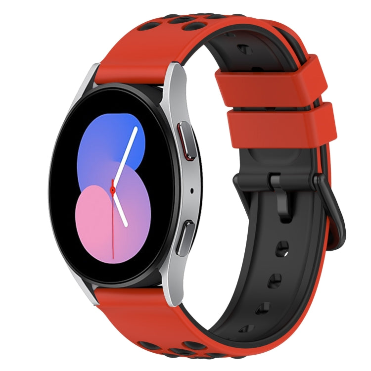 For Samsung Galaxy Watch 42mm 20mm Two-Color Silicone Watch Band