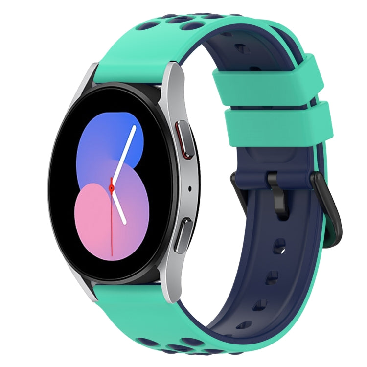 For Samsung Galaxy Watch 42mm 20mm Two-Color Silicone Watch Band