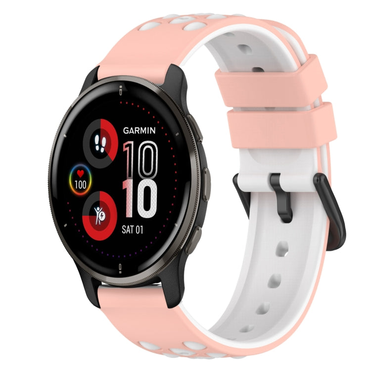 For Garmin Venu 2 Plus 20mm Two-Color Silicone Watch Band