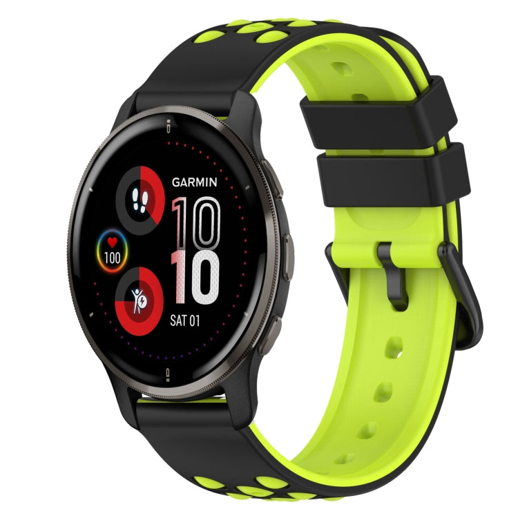 For Garmin Venu 2 Plus 20mm Two-Color Silicone Watch Band