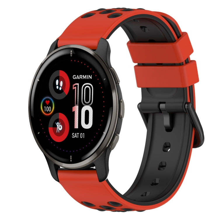 For Garmin Venu 2 Plus 20mm Two-Color Silicone Watch Band