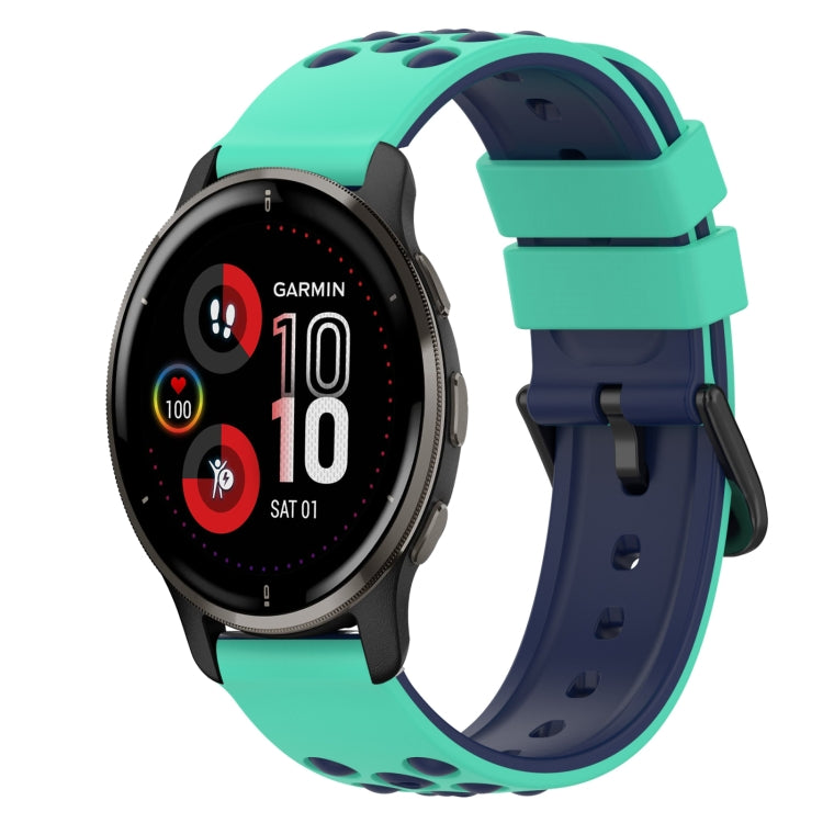 For Garmin Venu 2 Plus 20mm Two-Color Silicone Watch Band