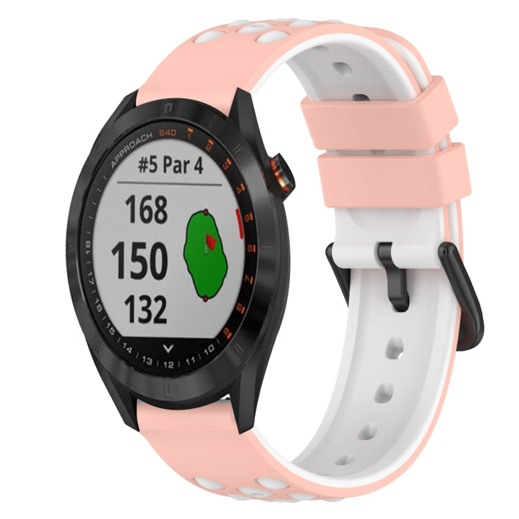 For Garmin Approach S40 20mm Two-Color Silicone Watch Band