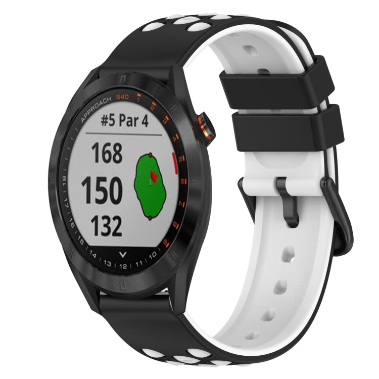 For Garmin Approach S40 20mm Two-Color Silicone Watch Band
