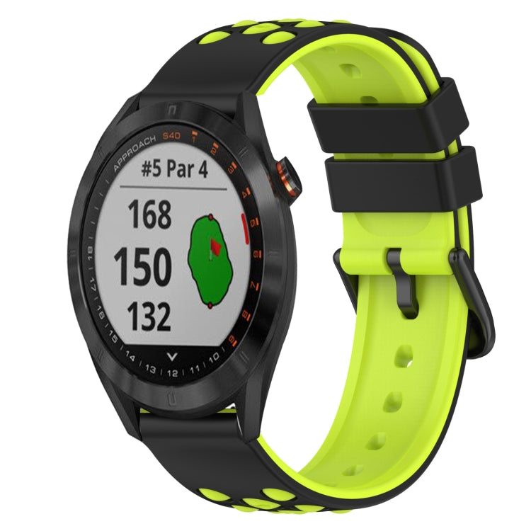 For Garmin Approach S40 20mm Two-Color Silicone Watch Band