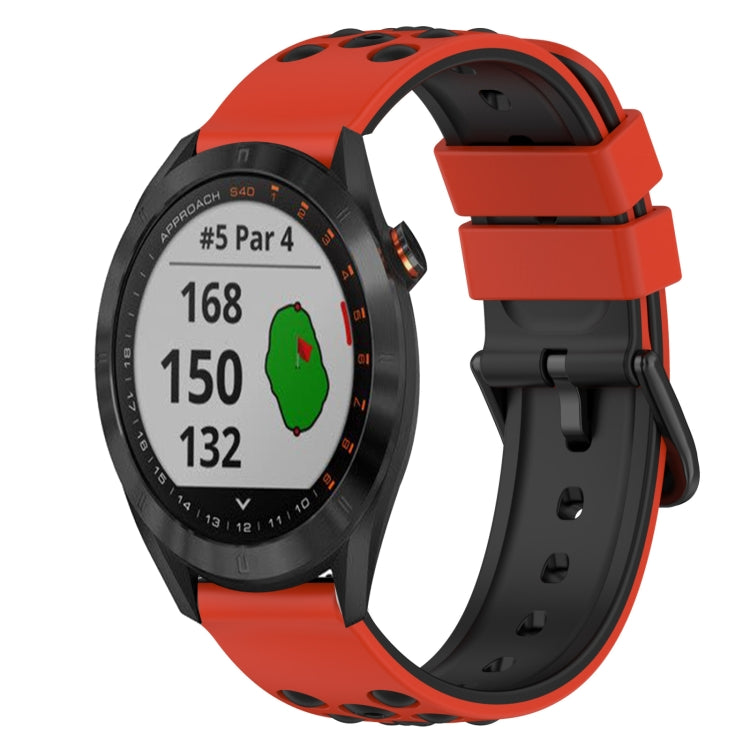 For Garmin Approach S40 20mm Two-Color Silicone Watch Band