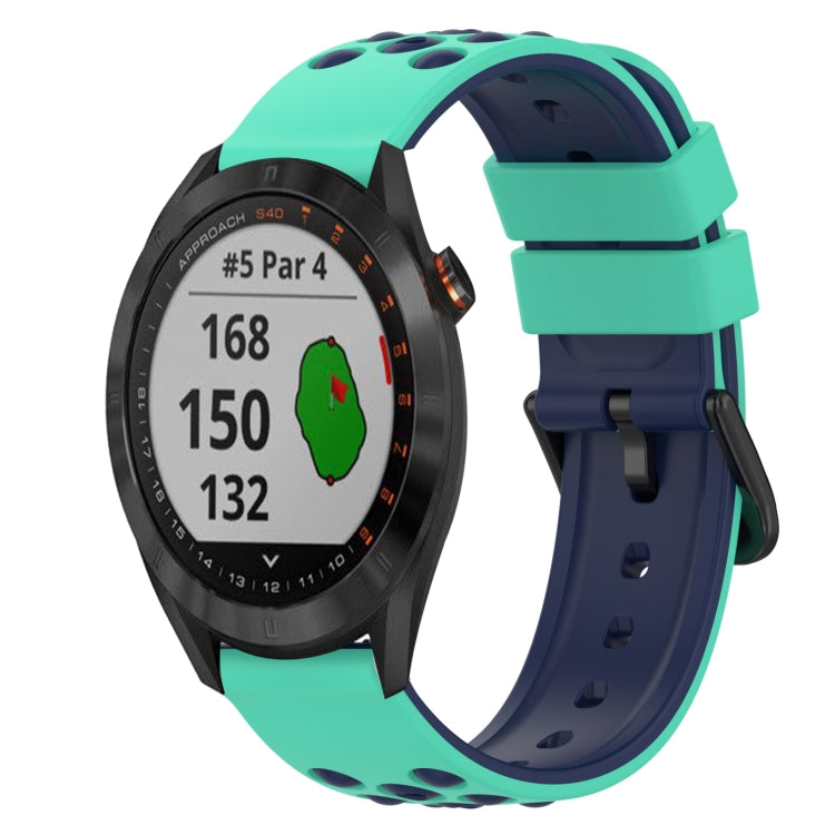 For Garmin Approach S40 20mm Two-Color Silicone Watch Band